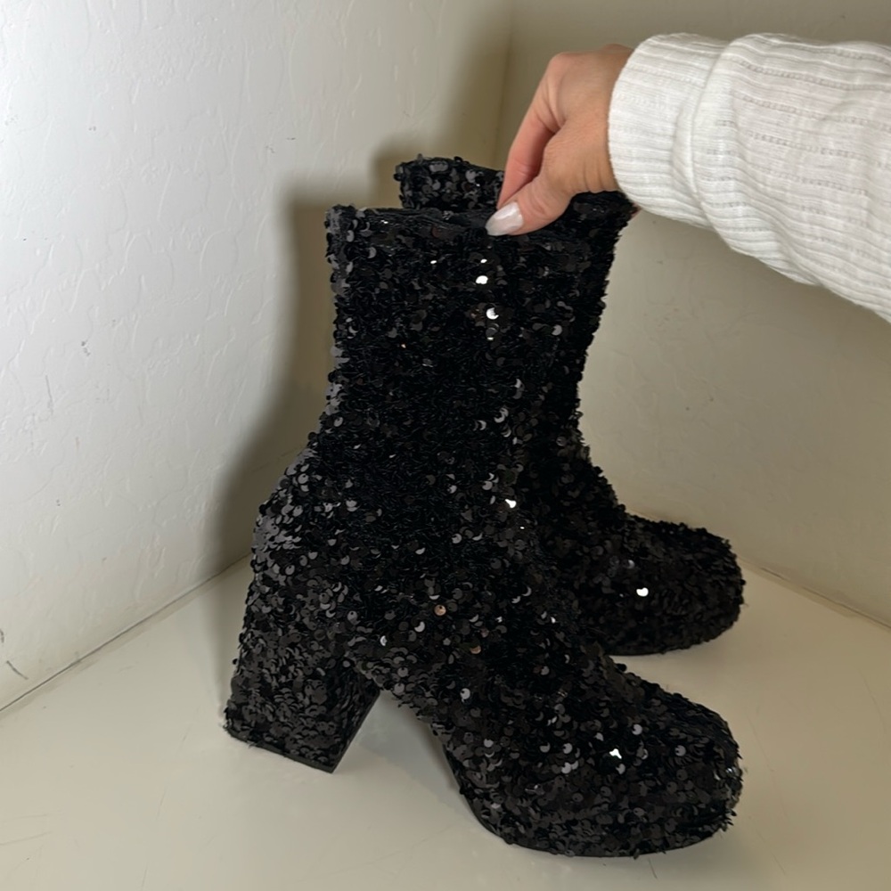 Abound Sequin Black Women's Boots